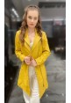 Dámsky kožený kabát BB yellow